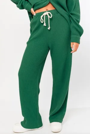 Waffle Wide Leg Pants