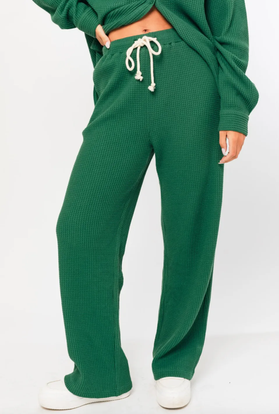 Waffle Wide Leg Pants