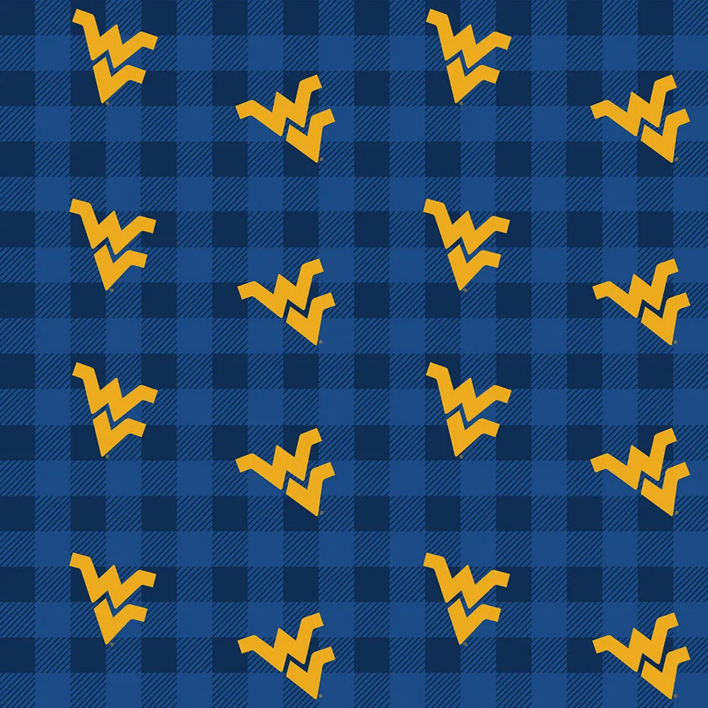 WEST VIRGINIA UNIVERSITY-Buffalo Plaid-100% Cotton-WV1207