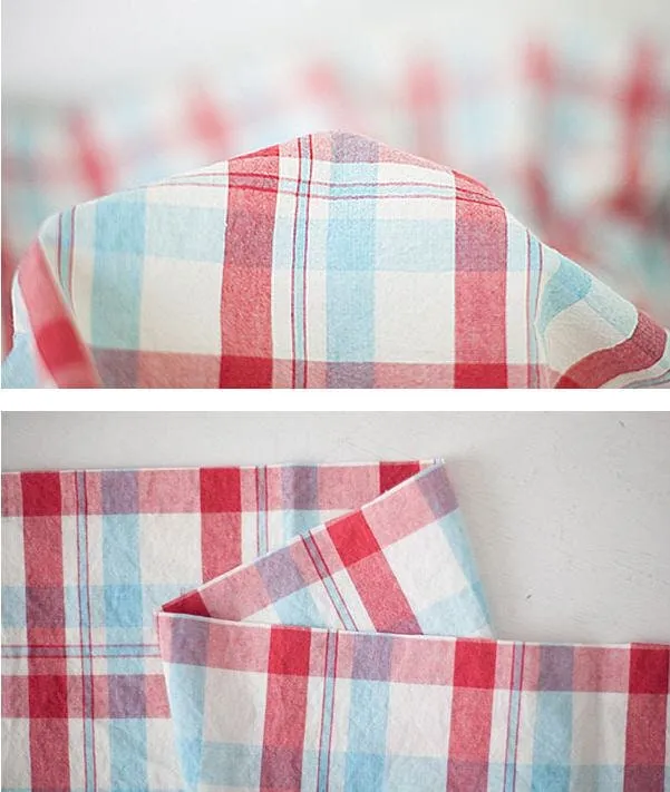 Wide Check Cotton Fabric, Plaid Cotton Fabric, Yarn Dyed, Prewashed Cotton Fabric, Quality Korean Fabric - Fabric By the Yard /43534
