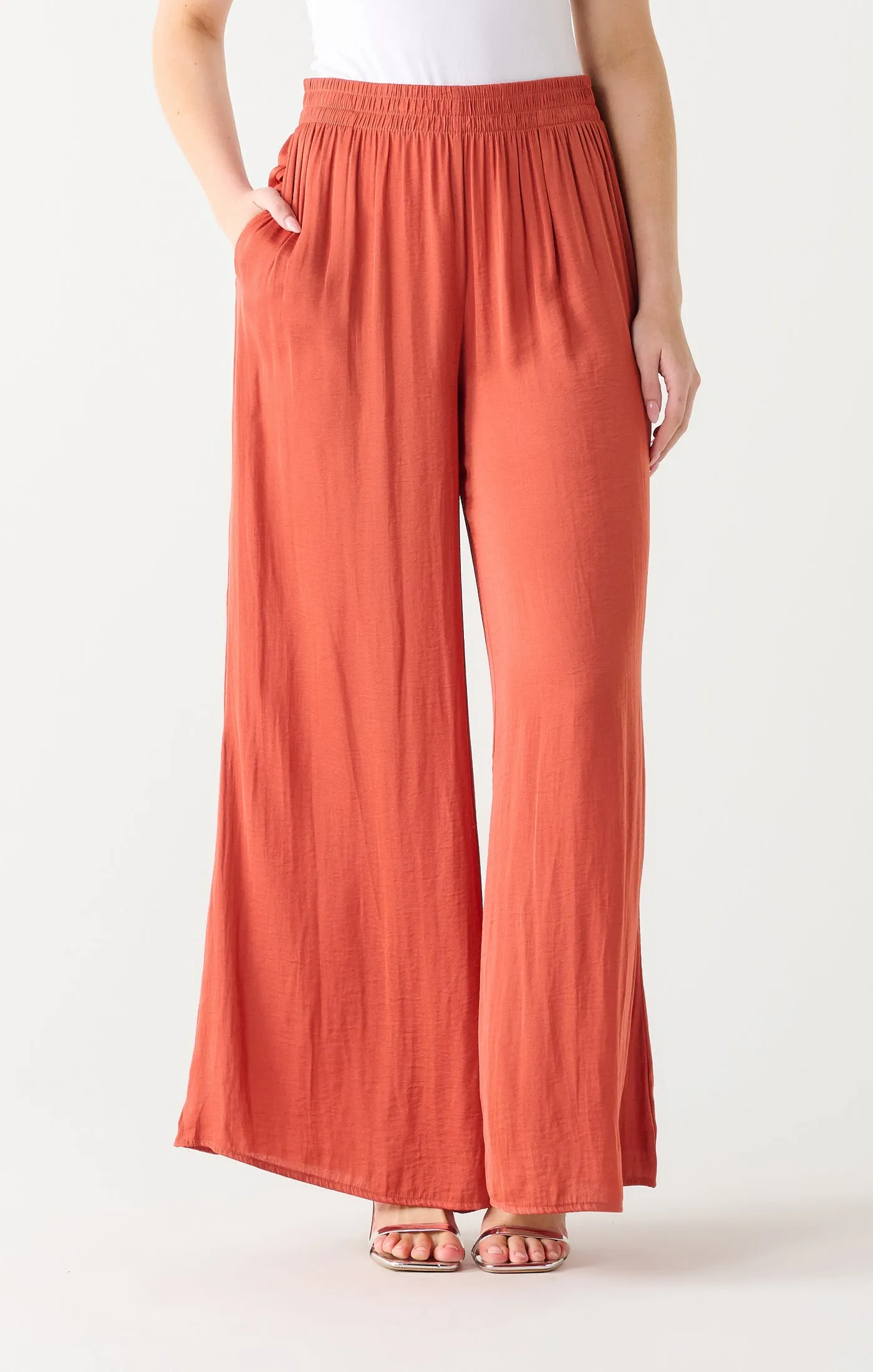 Wide Leg Copper Pants