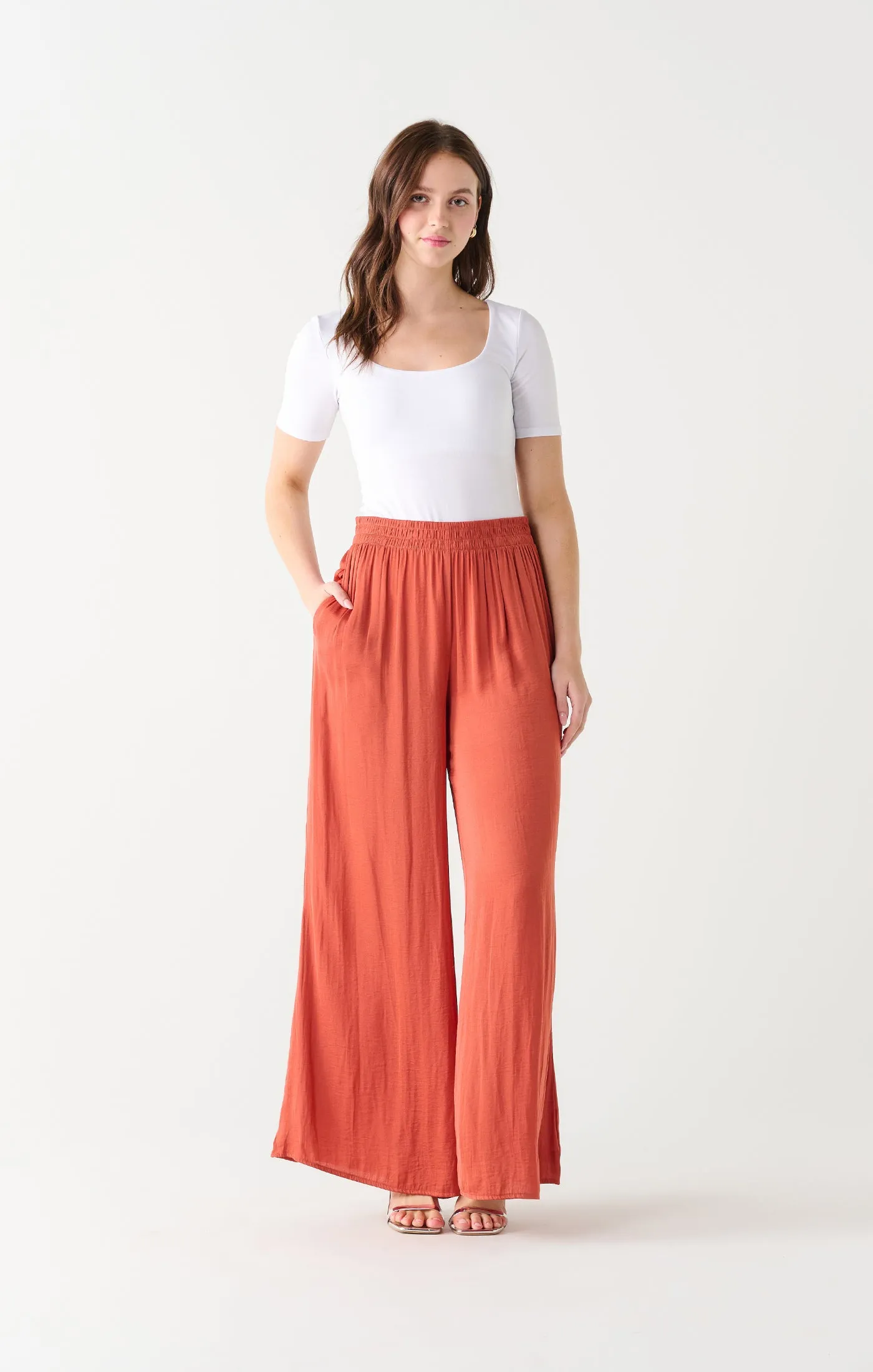 Wide Leg Copper Pants