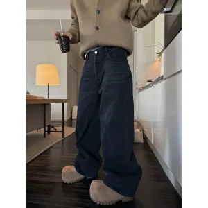 Wide-Leg Denim Pants