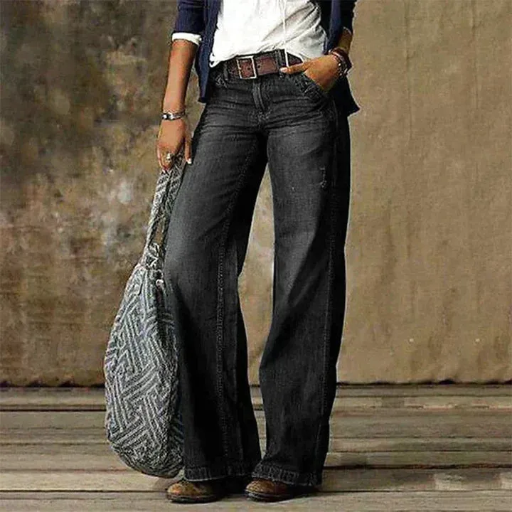 Wide-leg denim trousers by Cess