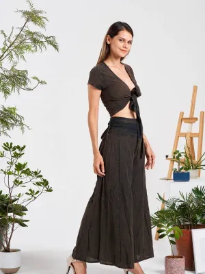Wide Leg Elastic Pants