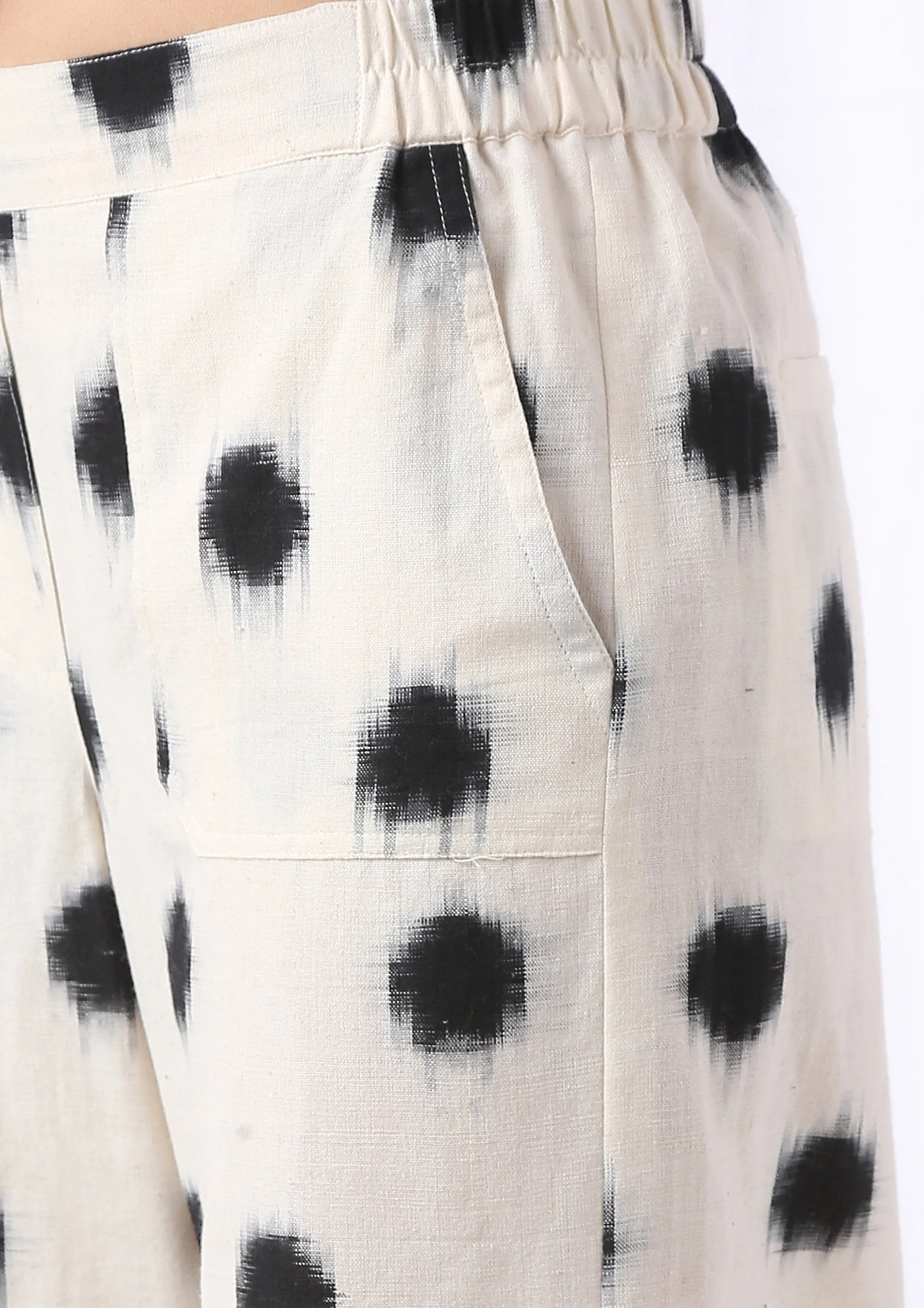 WIDE LEG IKAT POLKA PANTS