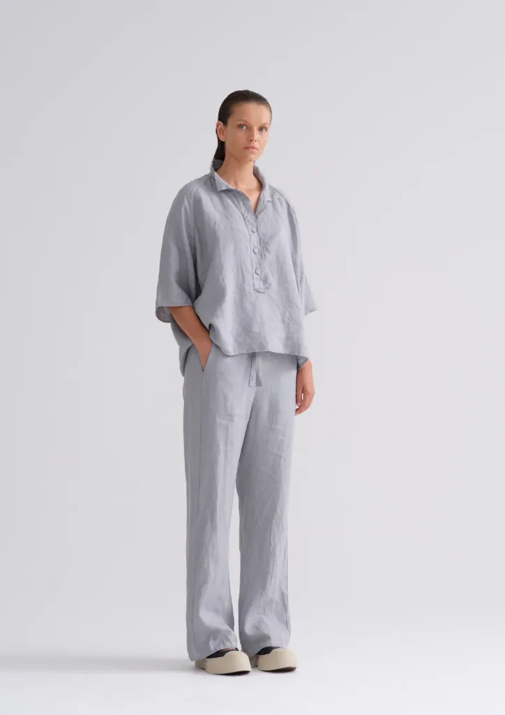 Wide Leg Linen Pant Chalk