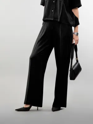 Wide-leg linen pants