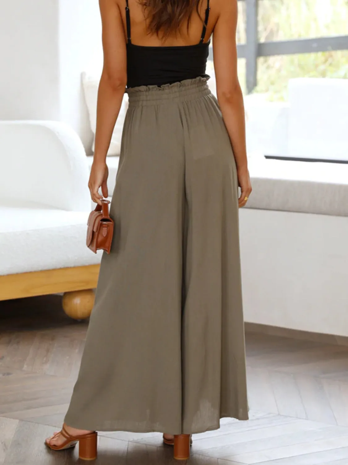 Wide Leg Pants with Pockets S-2XL