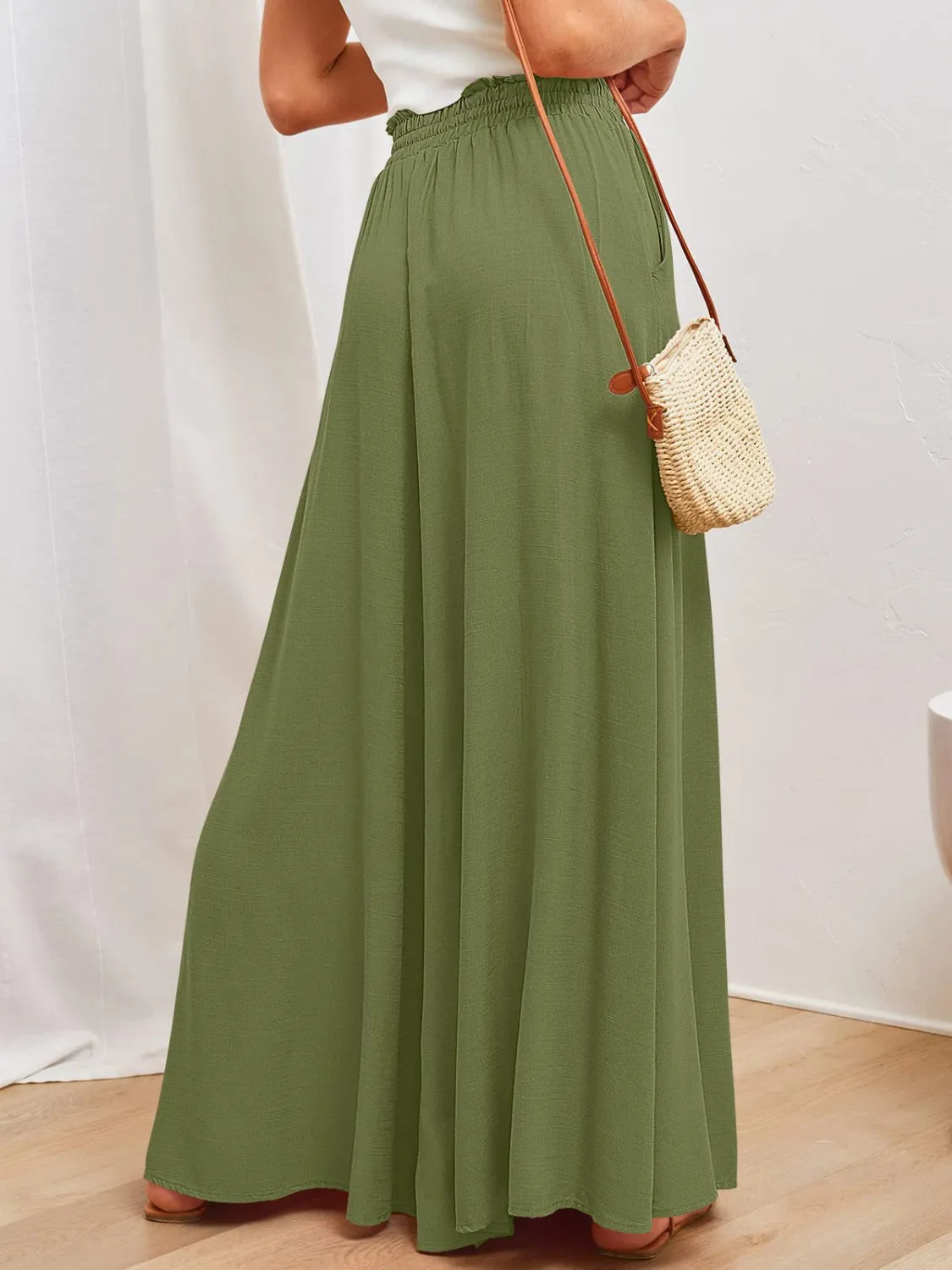 Wide Leg Pants with Pockets S-2XL