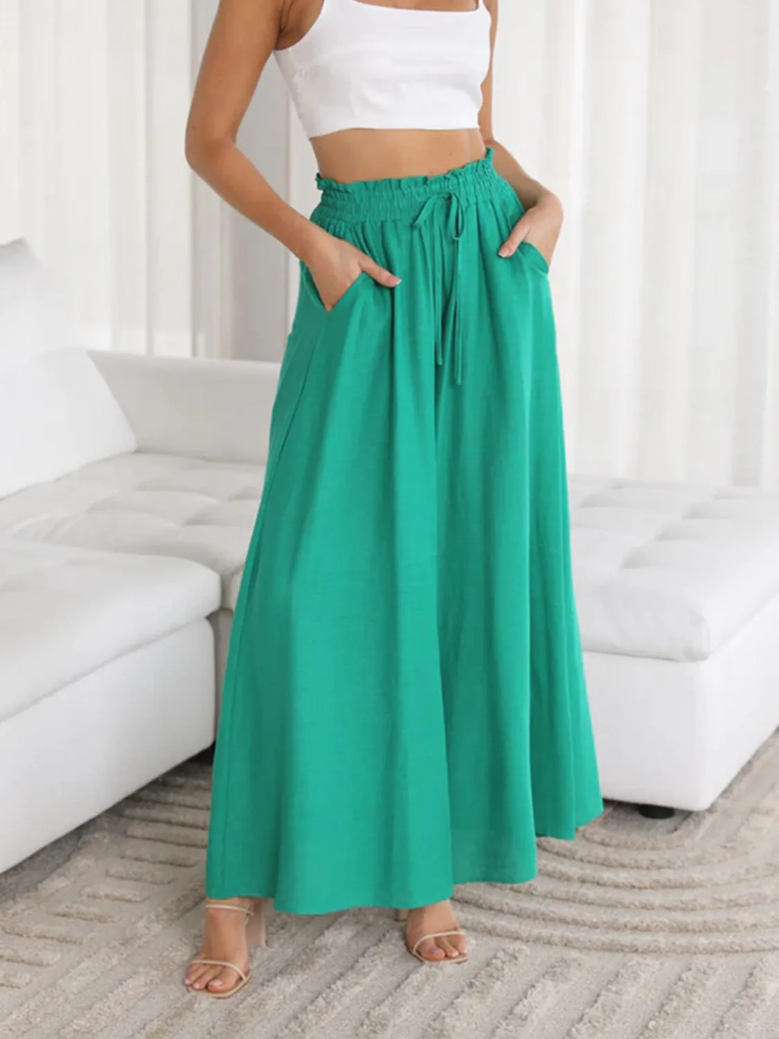 Wide Leg Pants with Pockets S-2XL