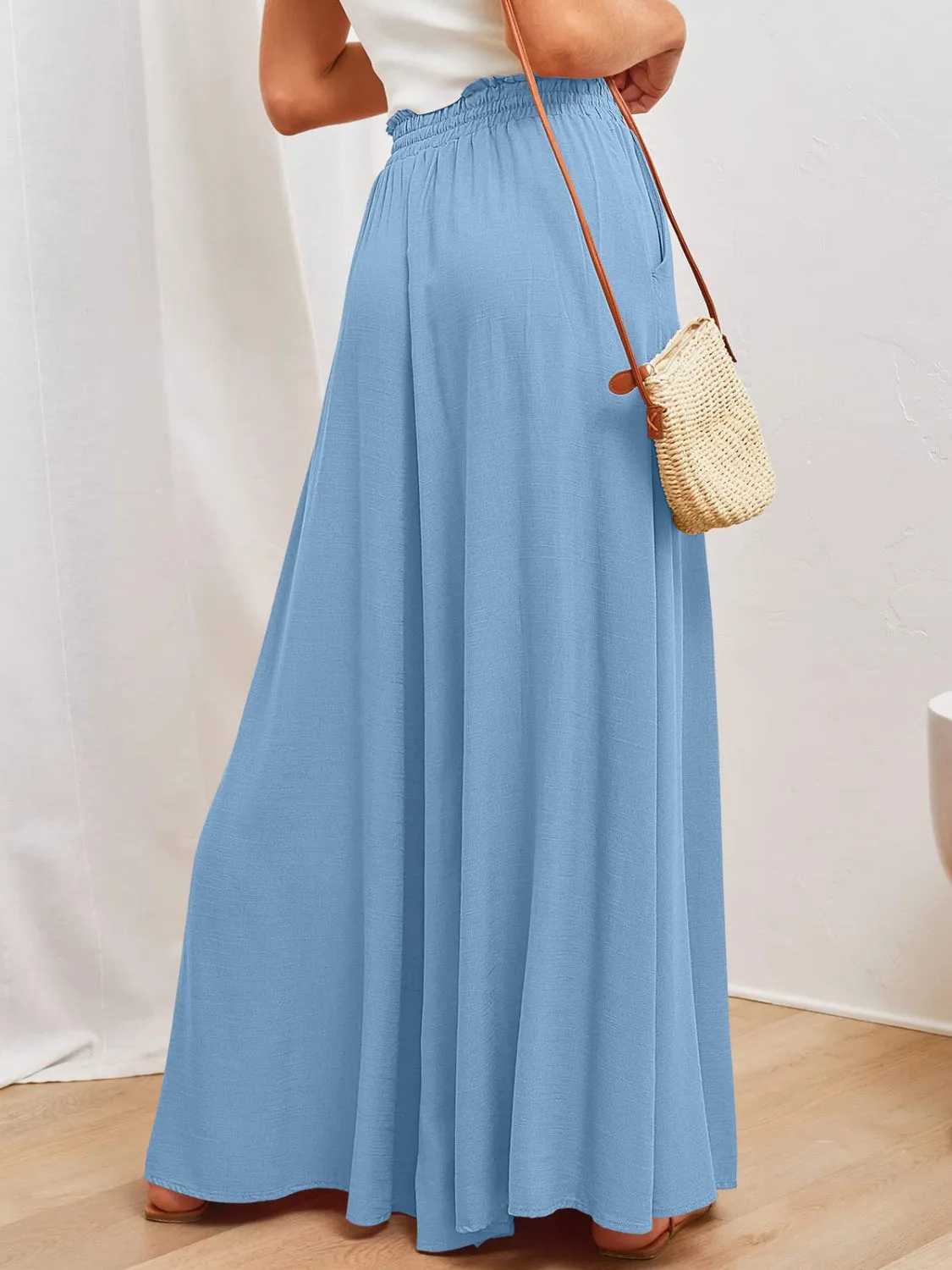 Wide Leg Pants with Pockets S-2XL