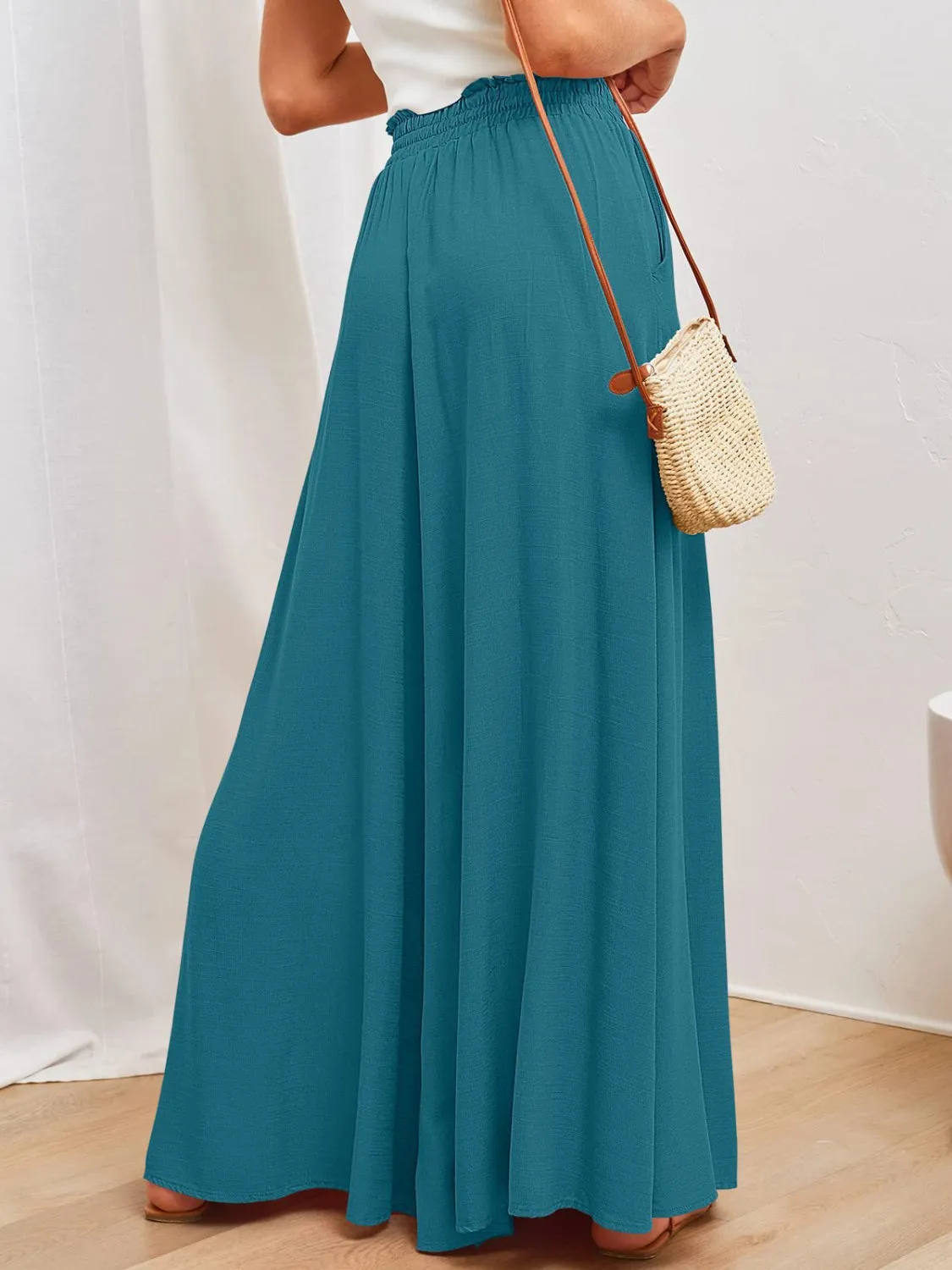 Wide Leg Pants with Pockets S-2XL