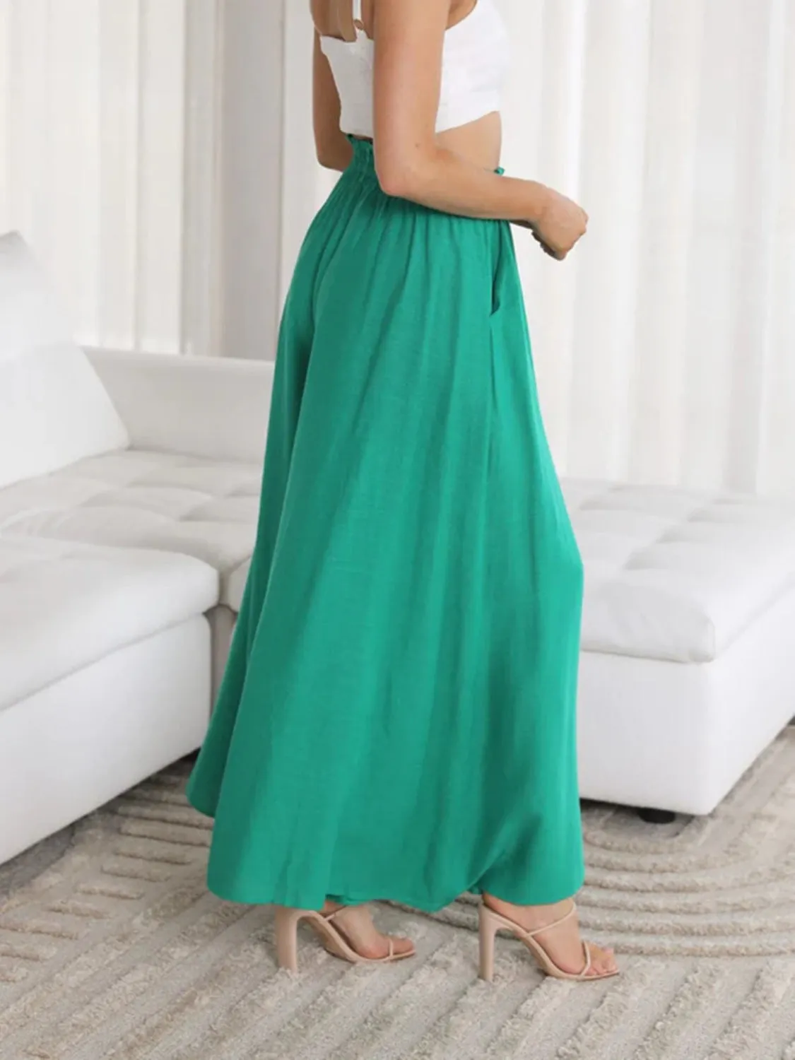 Wide Leg Pants with Pockets S-2XL