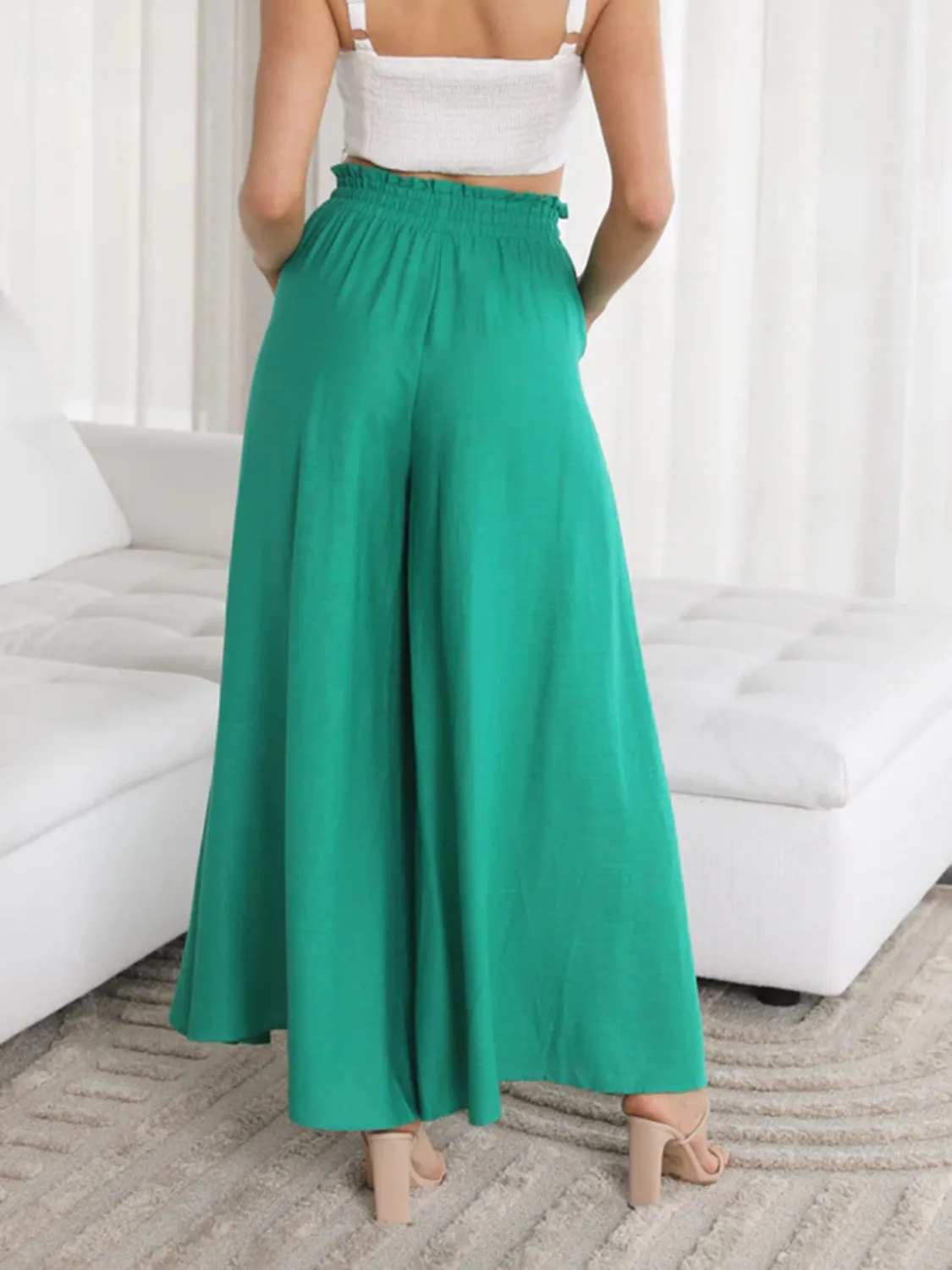 Wide Leg Pants with Pockets S-2XL