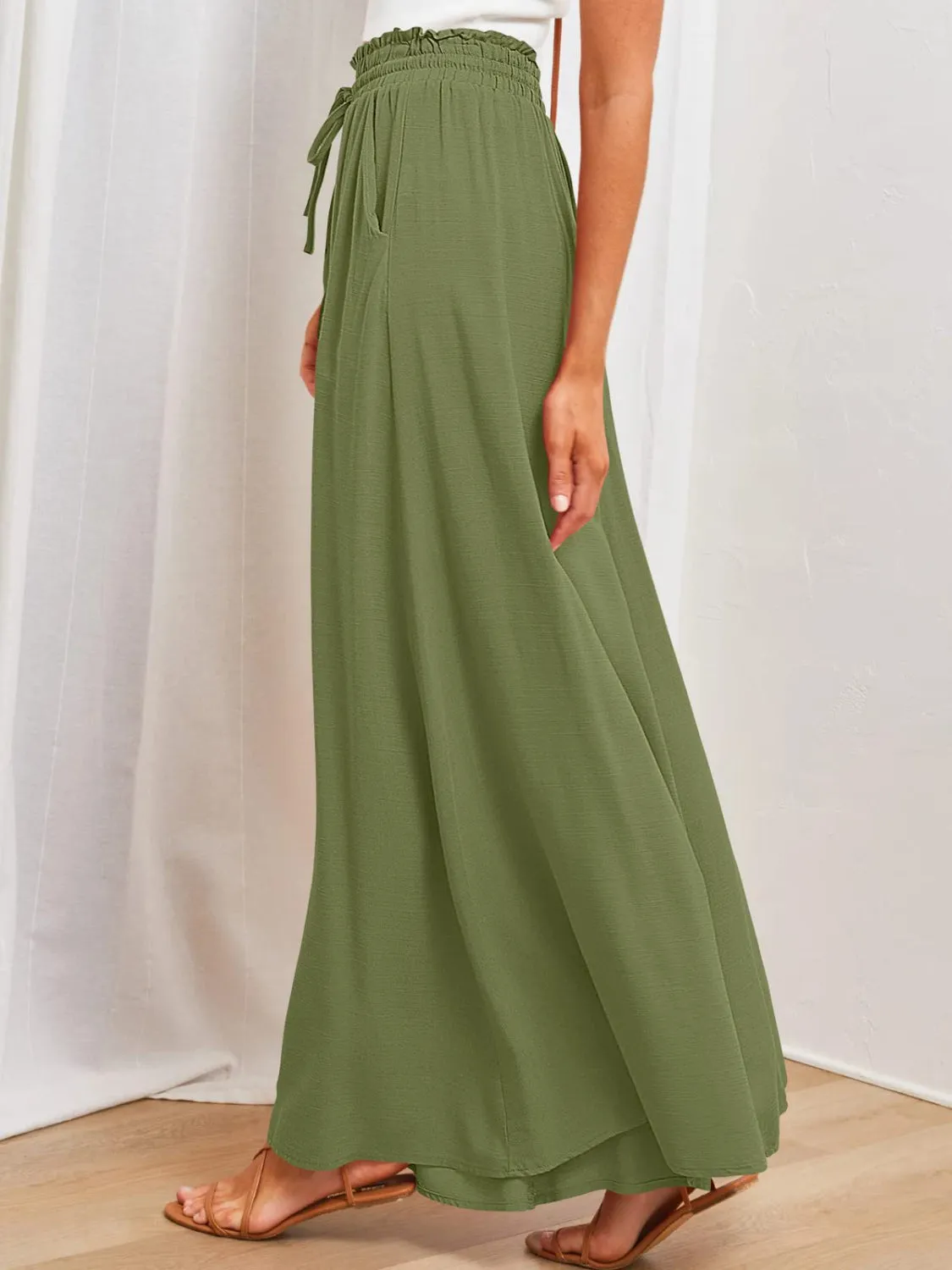 Wide Leg Pants with Pockets S-2XL