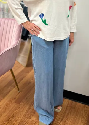 Wide Leg Tencel Pants