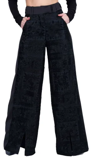 Wide Leg Tuxedo Pants