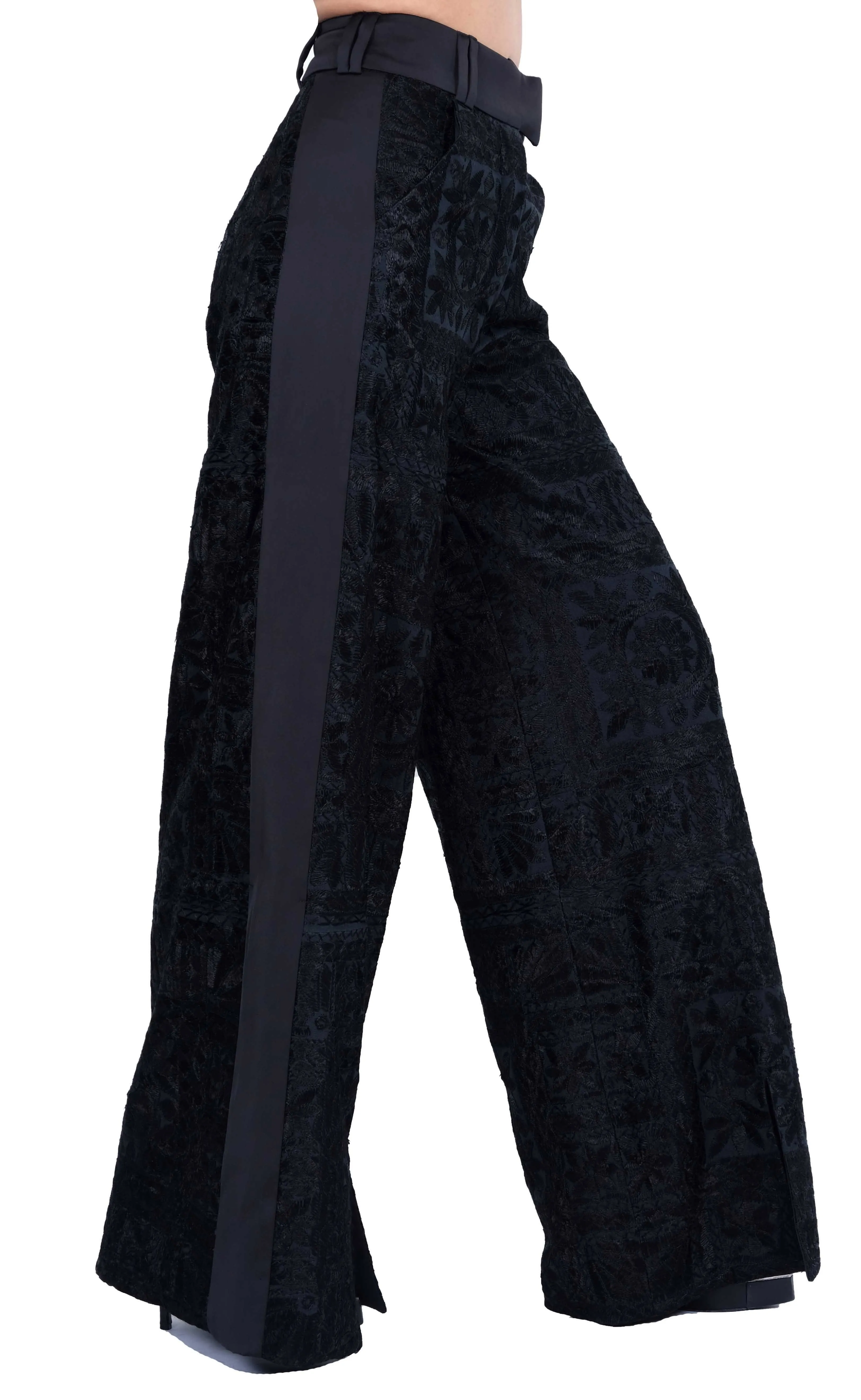 Wide Leg Tuxedo Pants