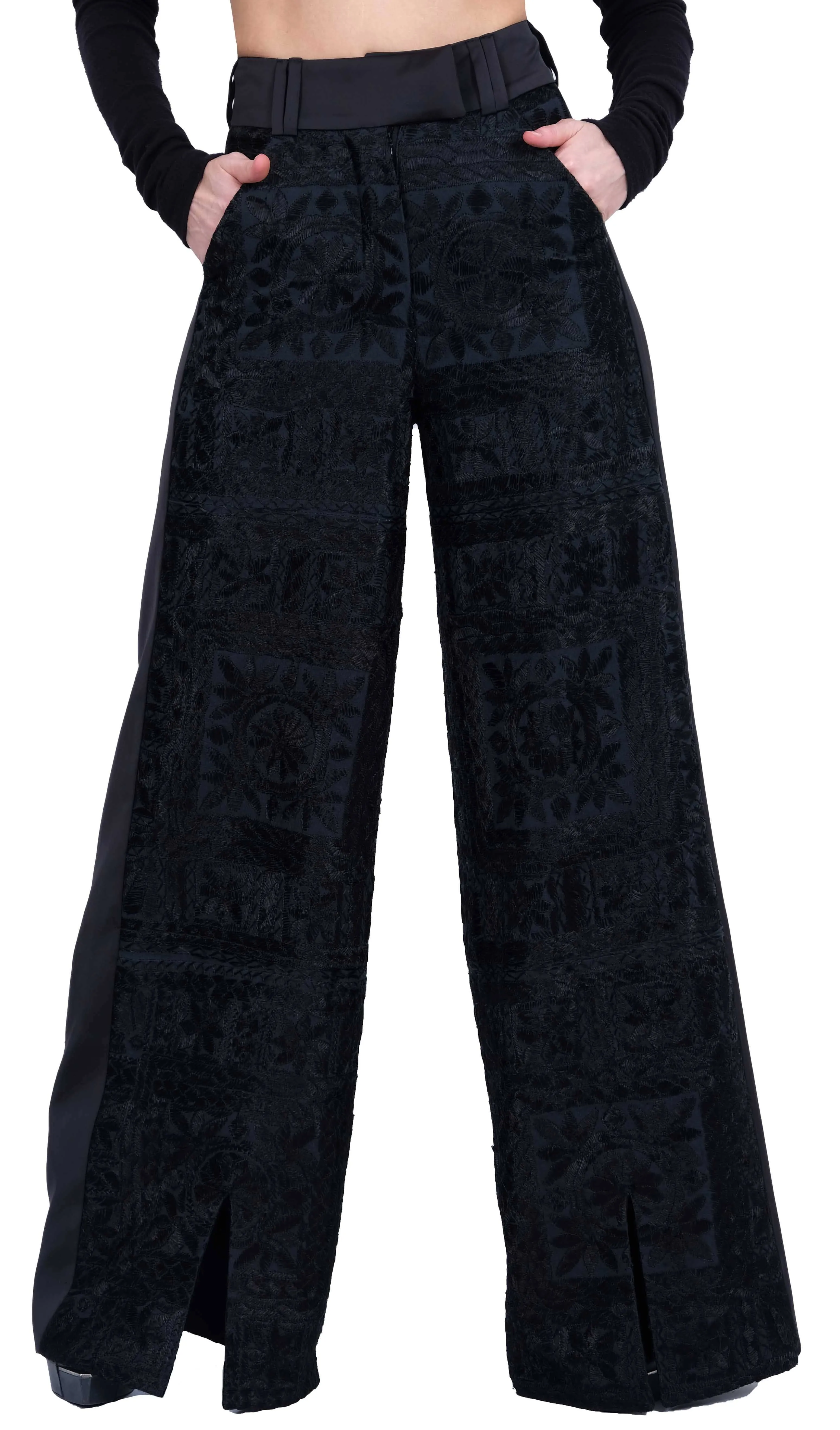 Wide Leg Tuxedo Pants