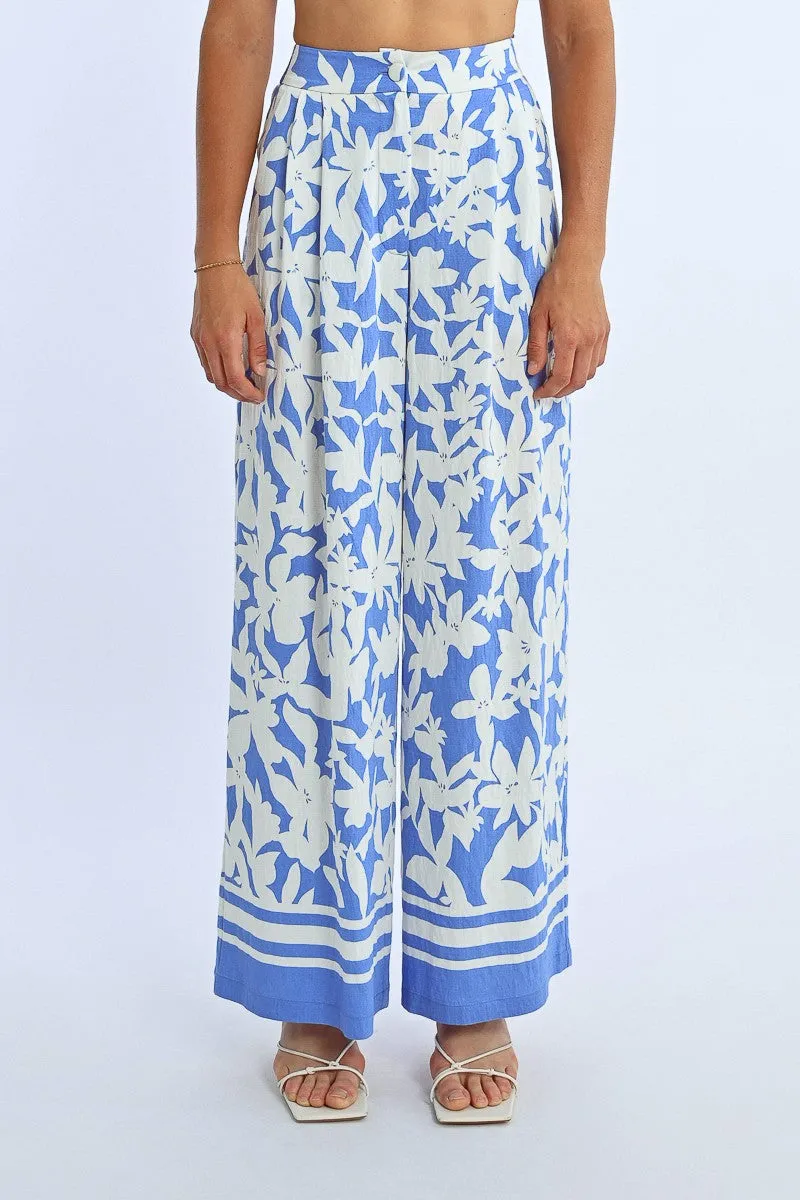 WIDE PANTS, PRINTED