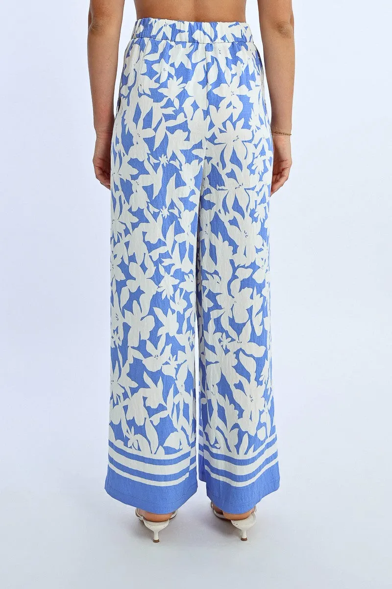 WIDE PANTS, PRINTED