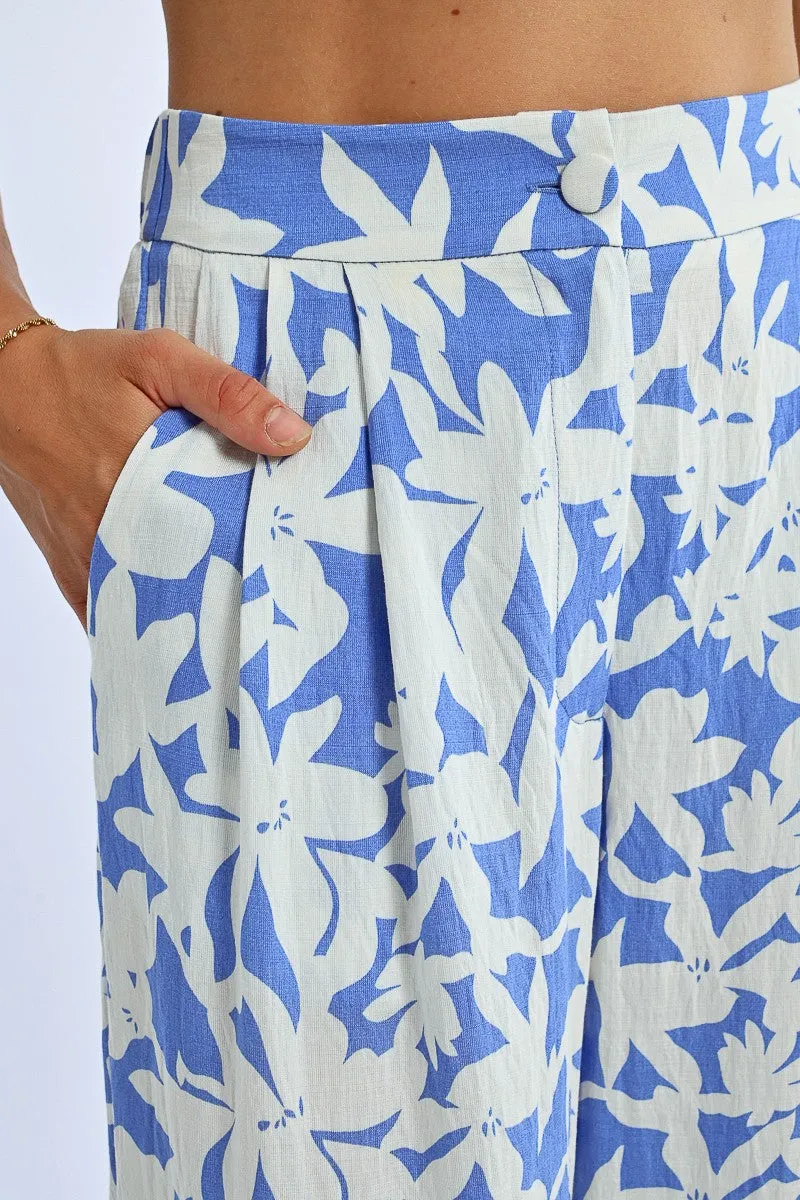 WIDE PANTS, PRINTED