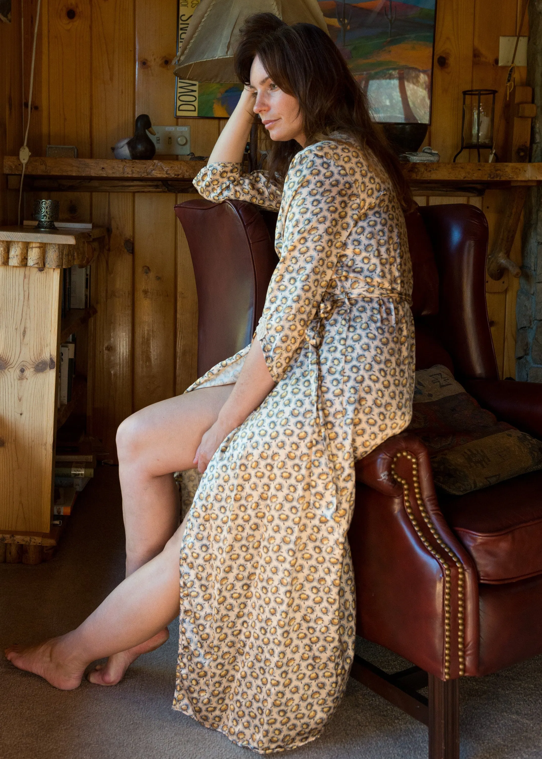 Willow Robe in Coral Floral