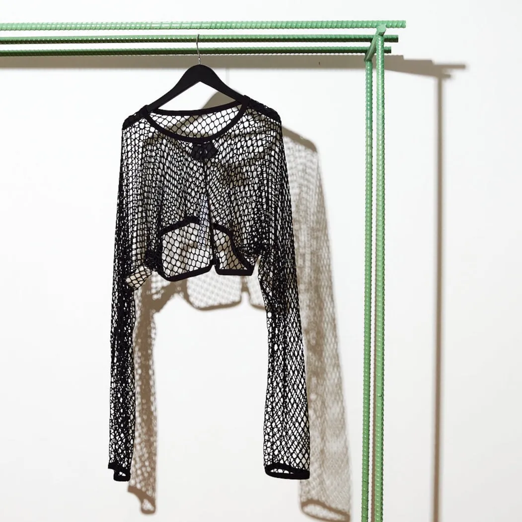 WINTER SALE 50% OFF NICOLAS ANDREAS TARALIS WIDE MESH CROP TOP