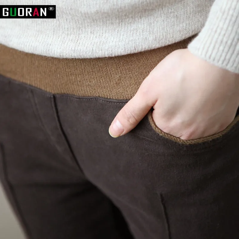 Winter Warm Women Stretch Elastic Pencil Pants