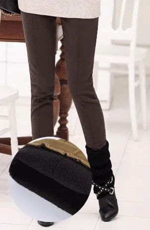 Winter Warm Women Stretch Elastic Pencil Pants