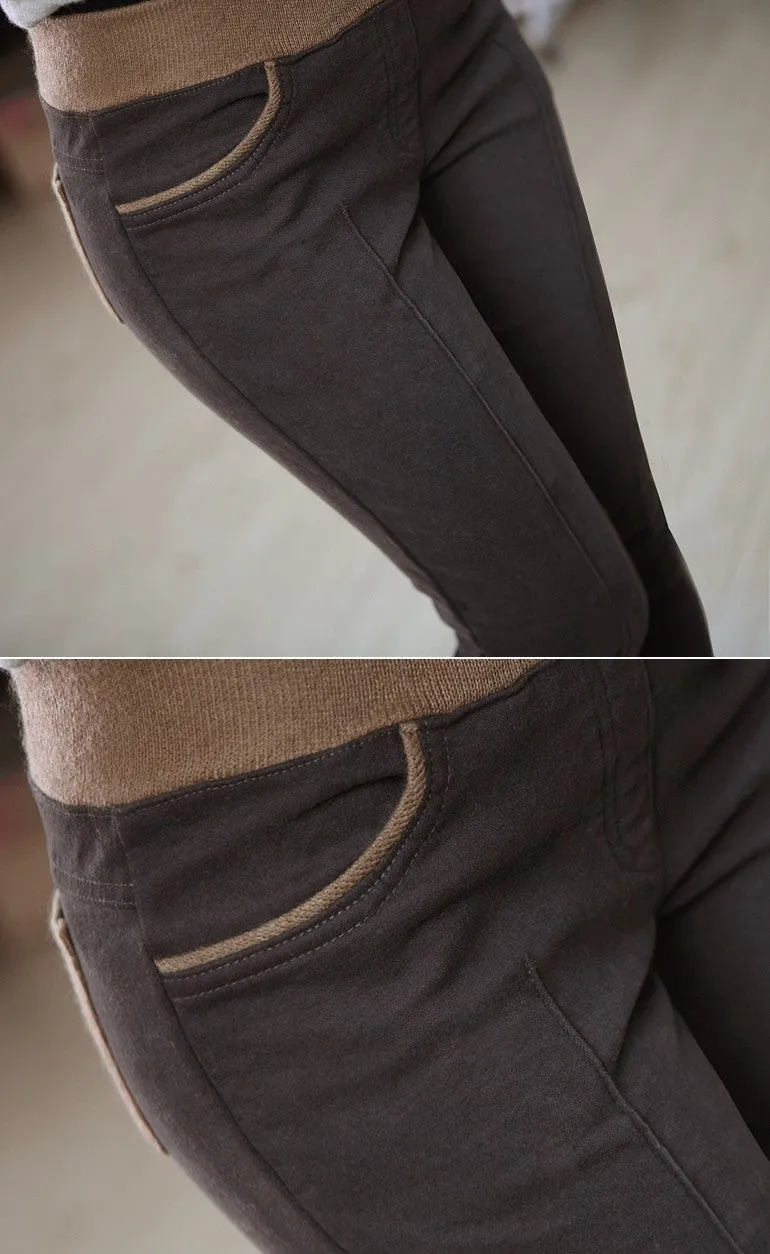 Winter Warm Women Stretch Elastic Pencil Pants