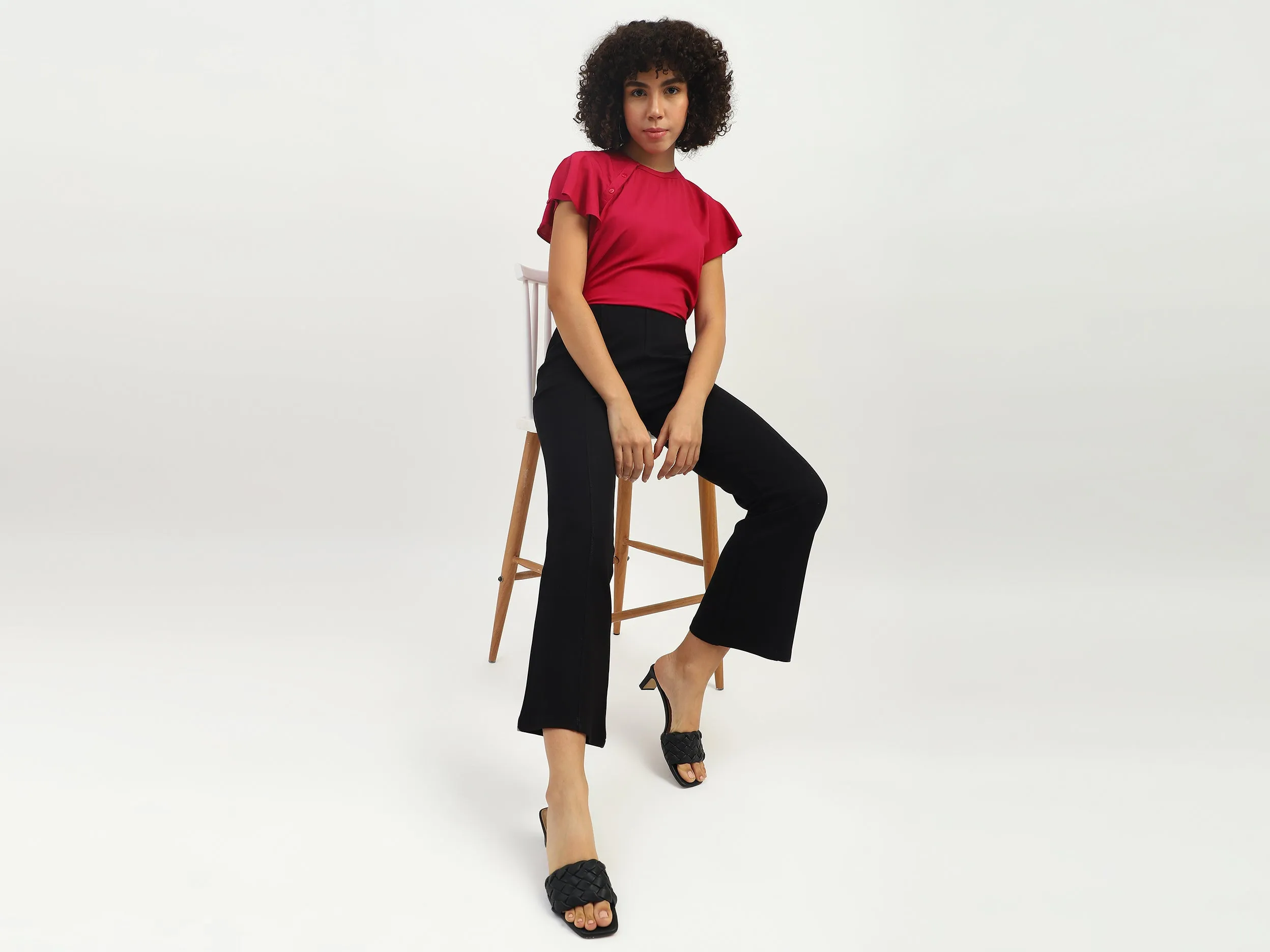 Women Solid Regular Fit Trousers