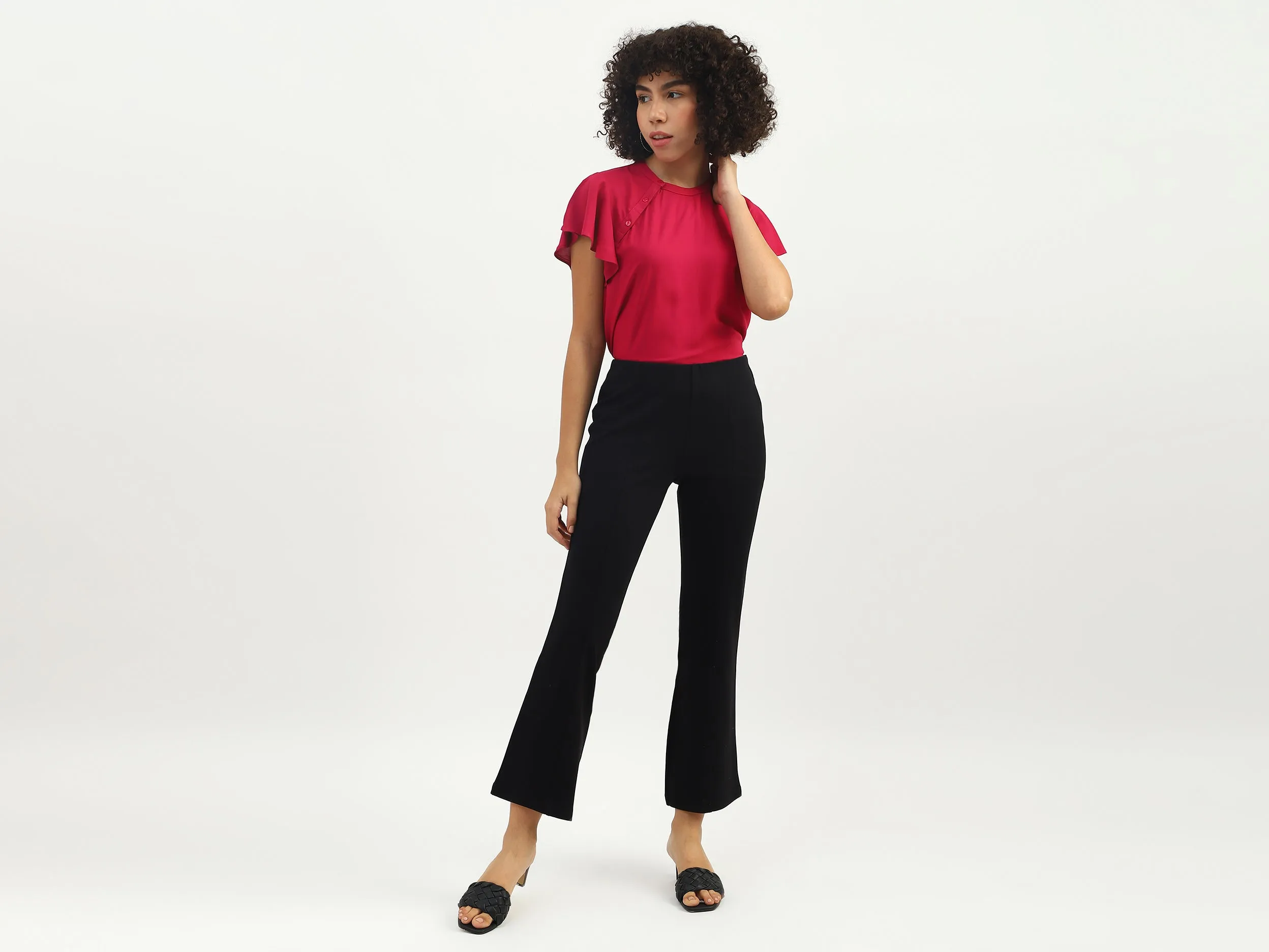 Women Solid Regular Fit Trousers