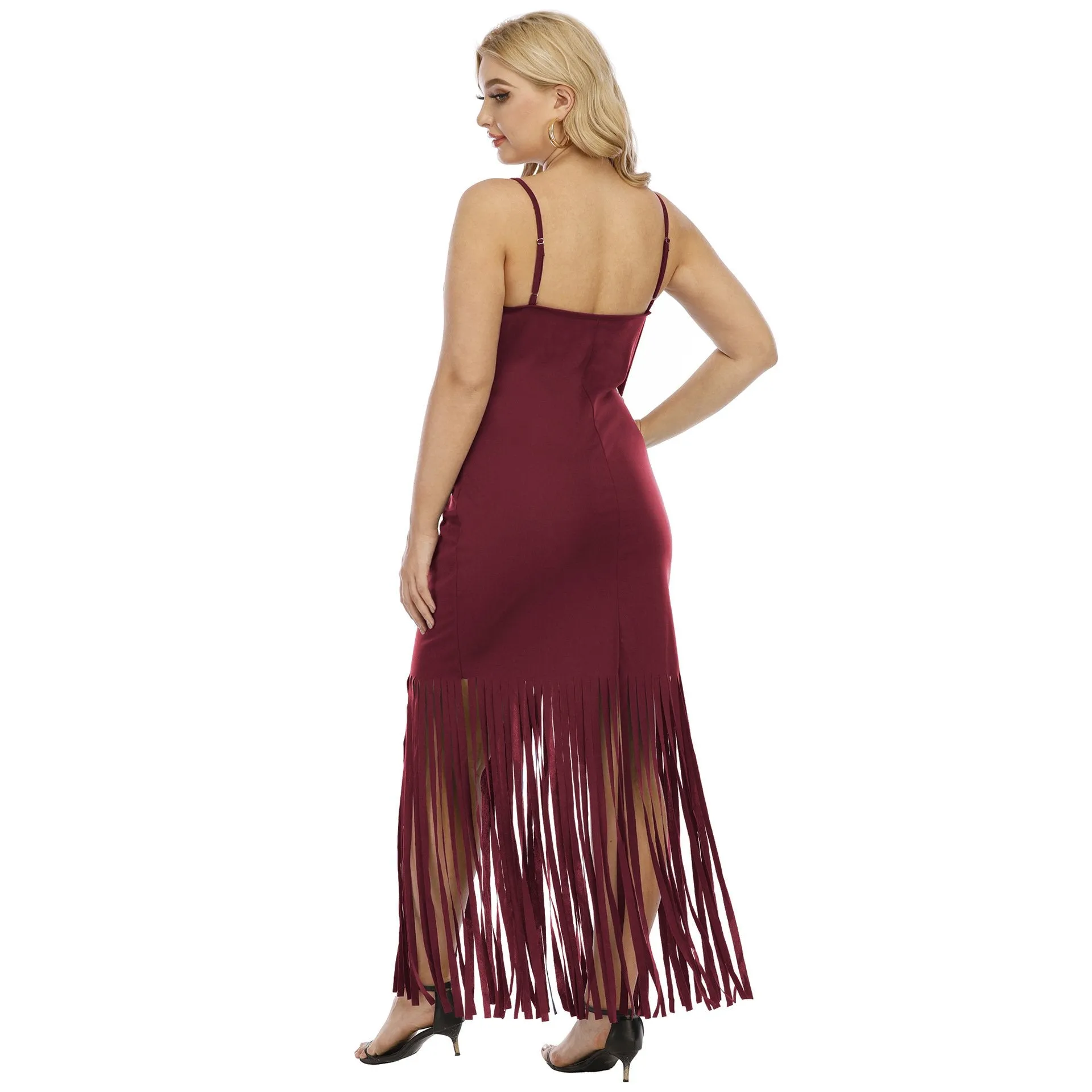 Women Tassel Sheath Sexy Plus Size Dresses