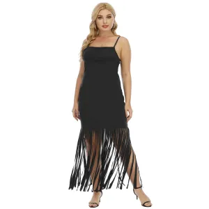 Women Tassel Sheath Sexy Plus Size Dresses