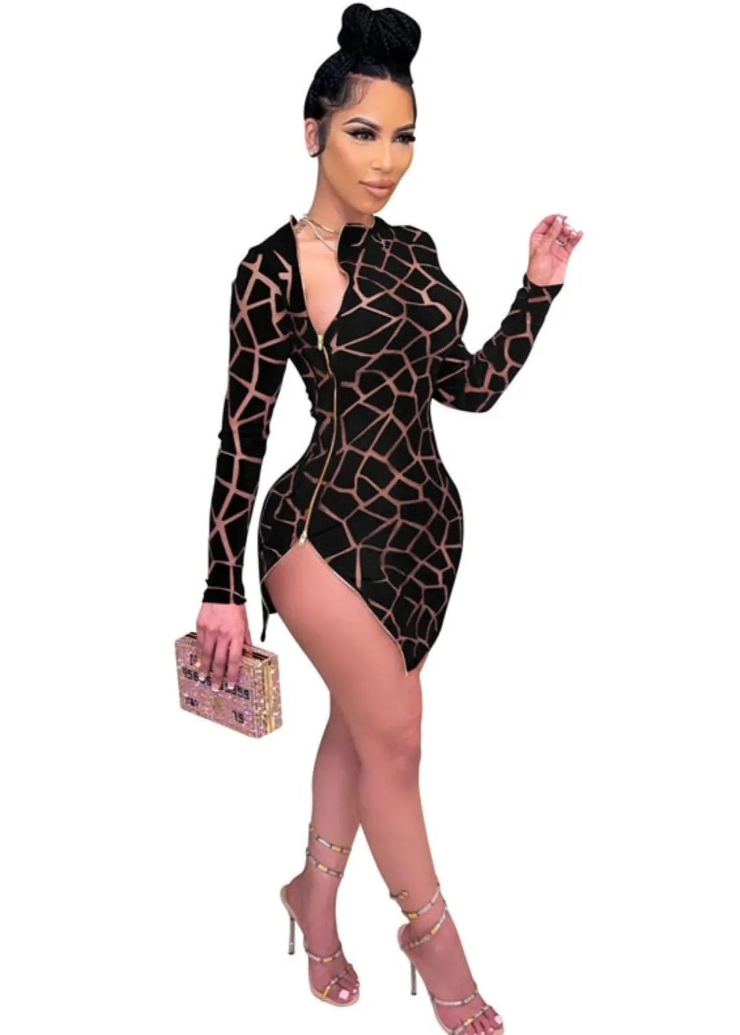 Womens Body Hugging Velvet Mini Dress