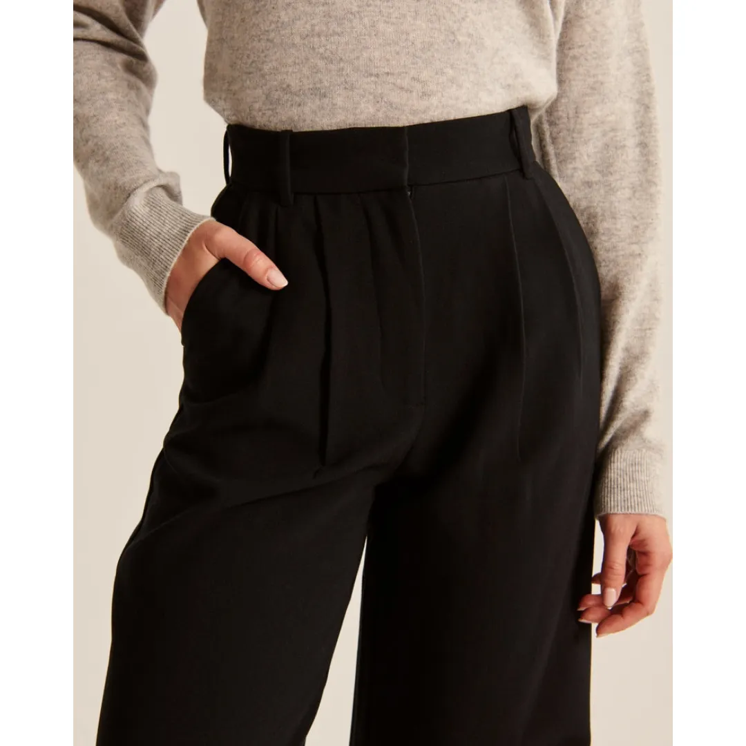 Women's High Waist Wide Leg Trousers | Comfortable