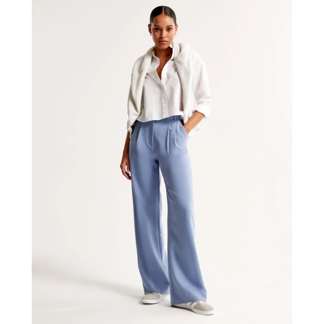 Women's High Waist Wide Leg Trousers | Comfortable