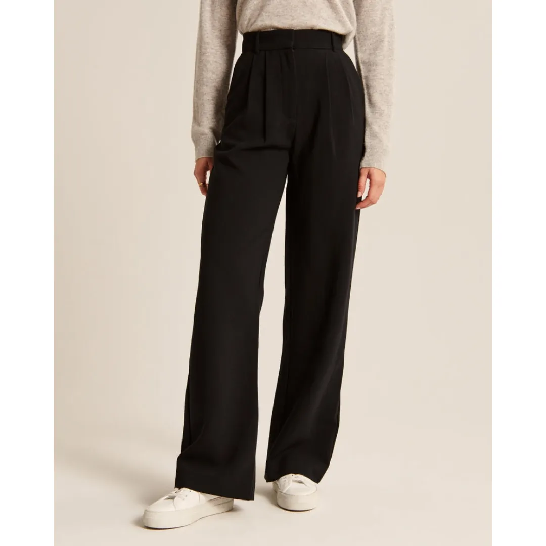 Women's High Waist Wide Leg Trousers | Comfortable