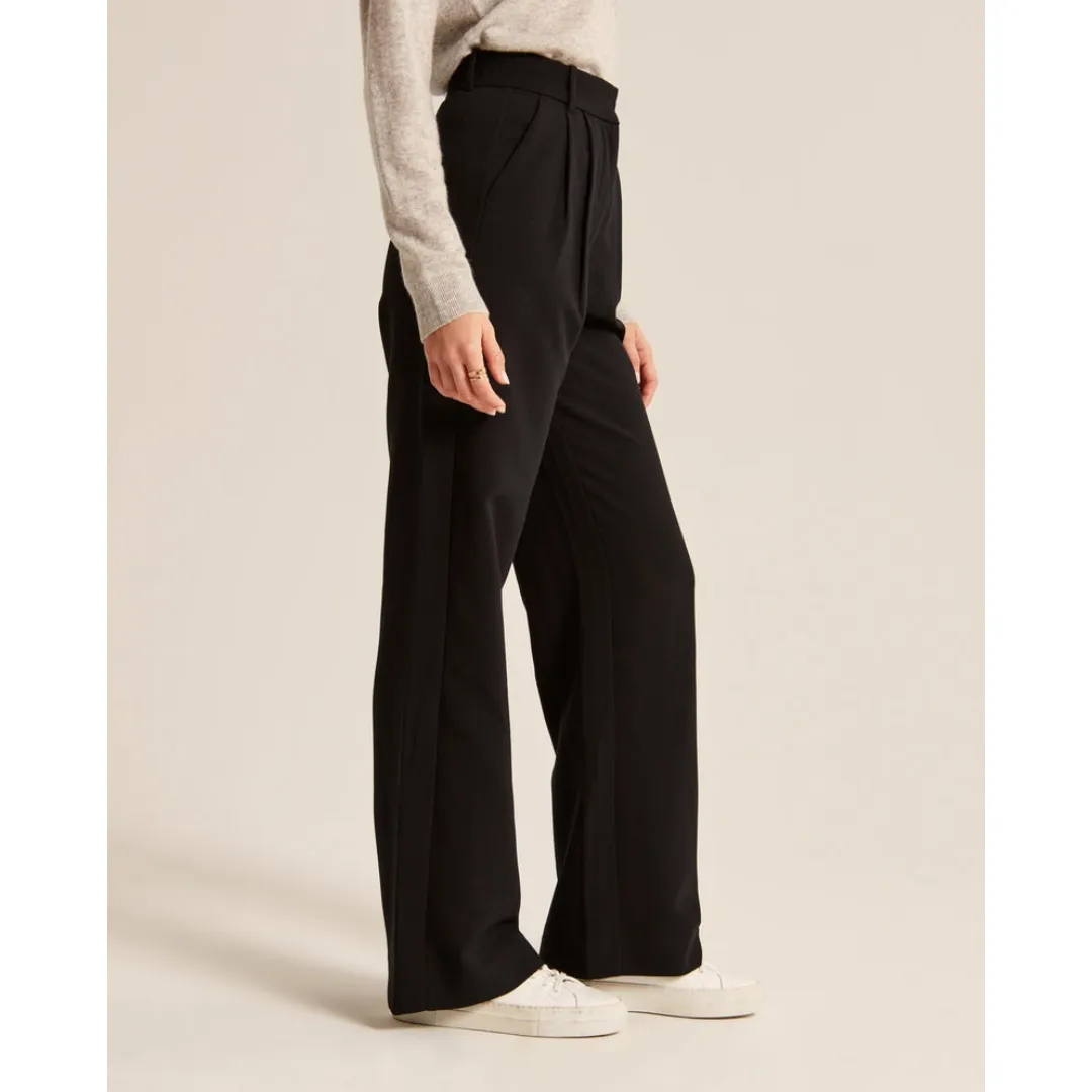 Women's High Waist Wide Leg Trousers | Comfortable