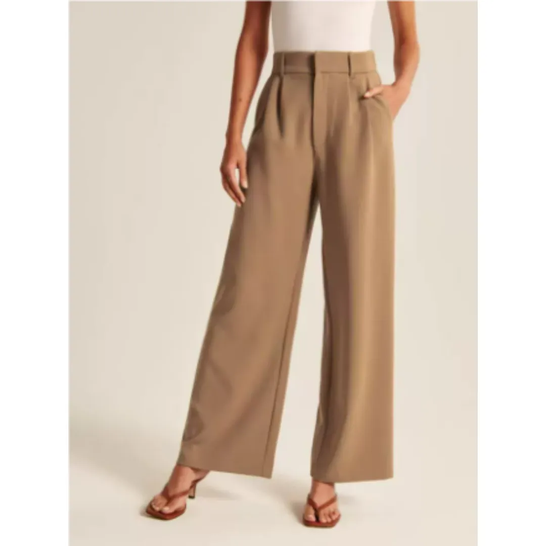 Women's High Waist Wide Leg Trousers | Comfortable