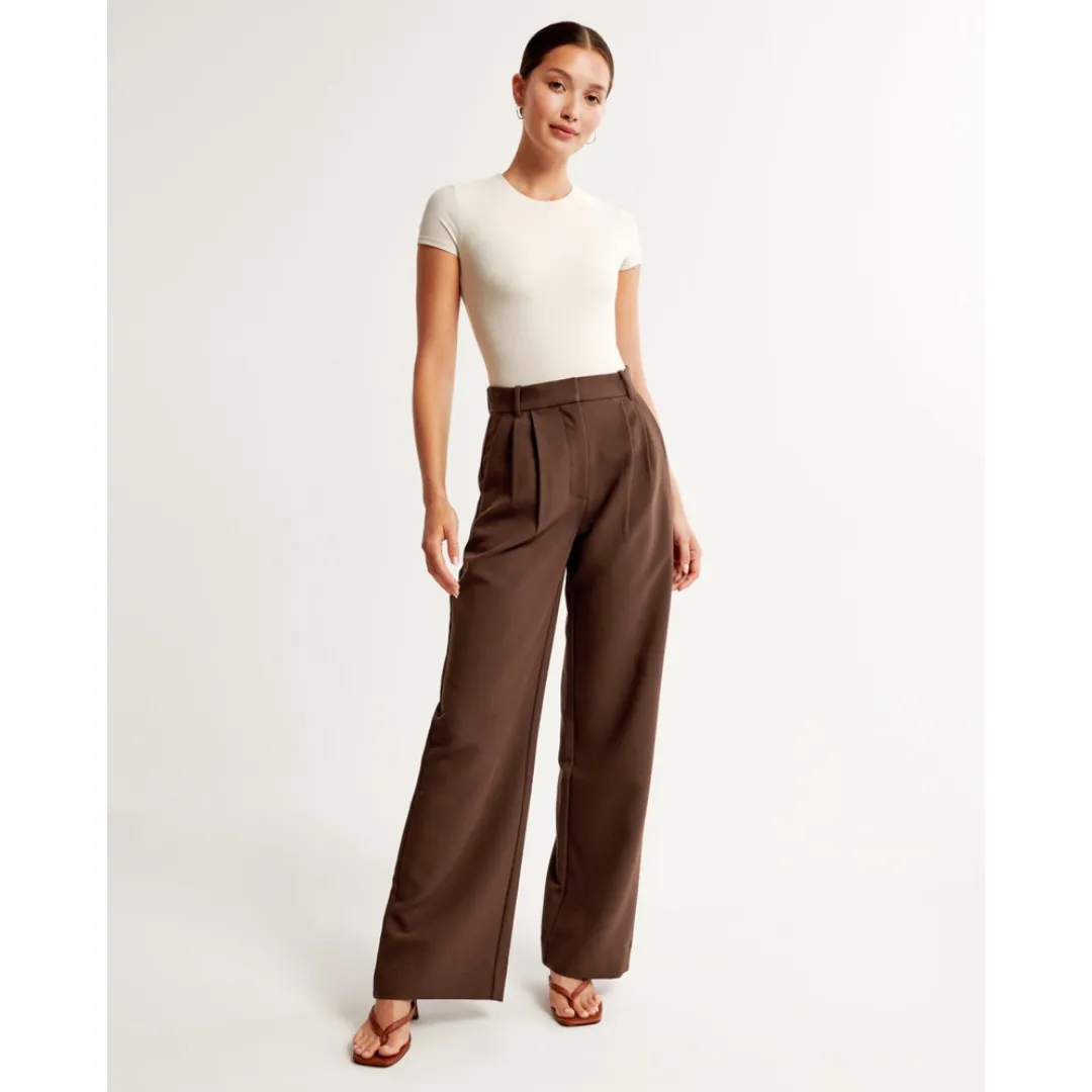 Women's High Waist Wide Leg Trousers | Comfortable