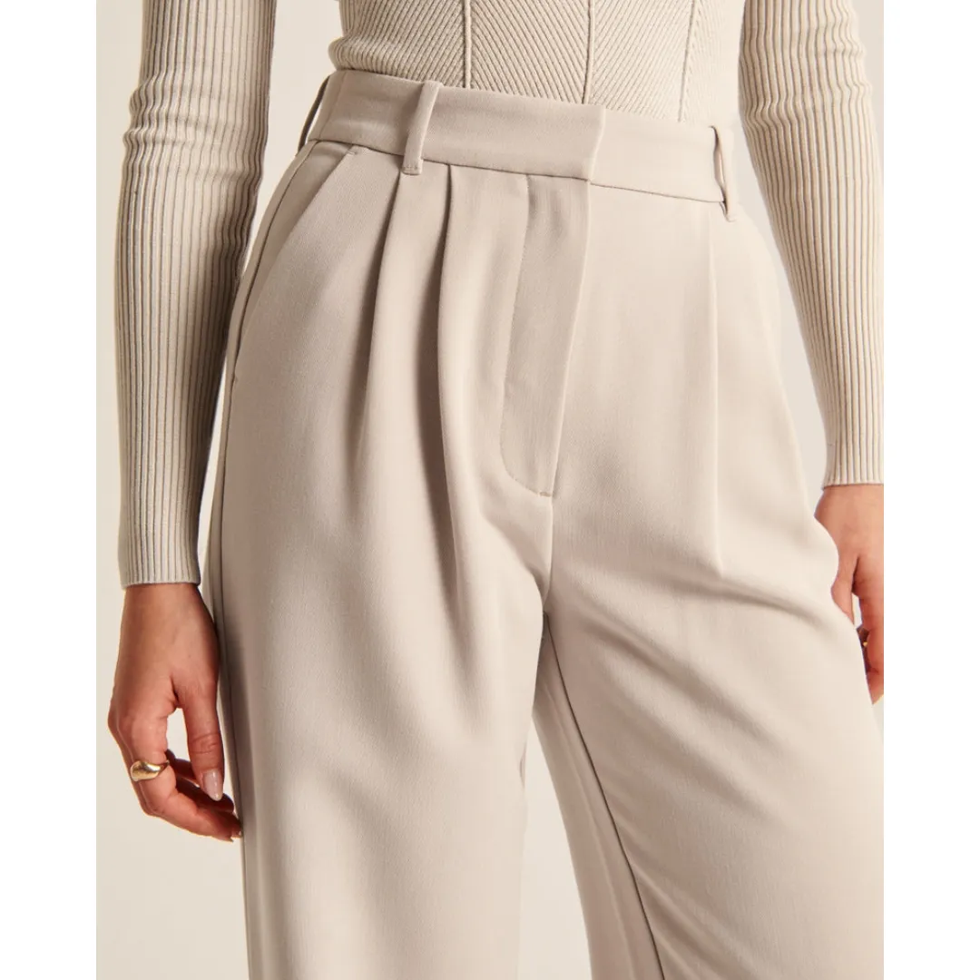 Women's High Waist Wide Leg Trousers | Comfortable