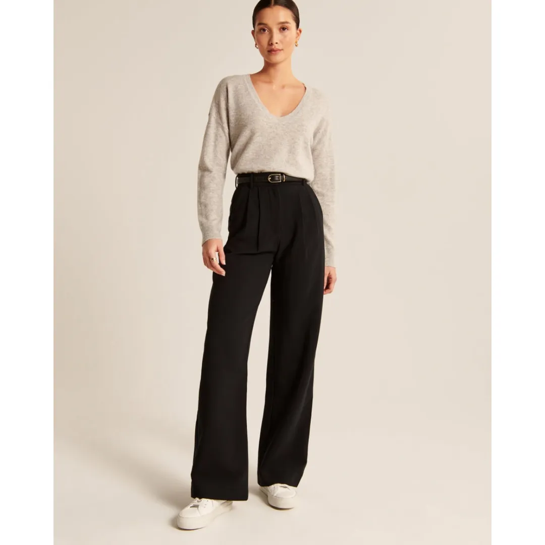 Women's High Waist Wide Leg Trousers | Comfortable
