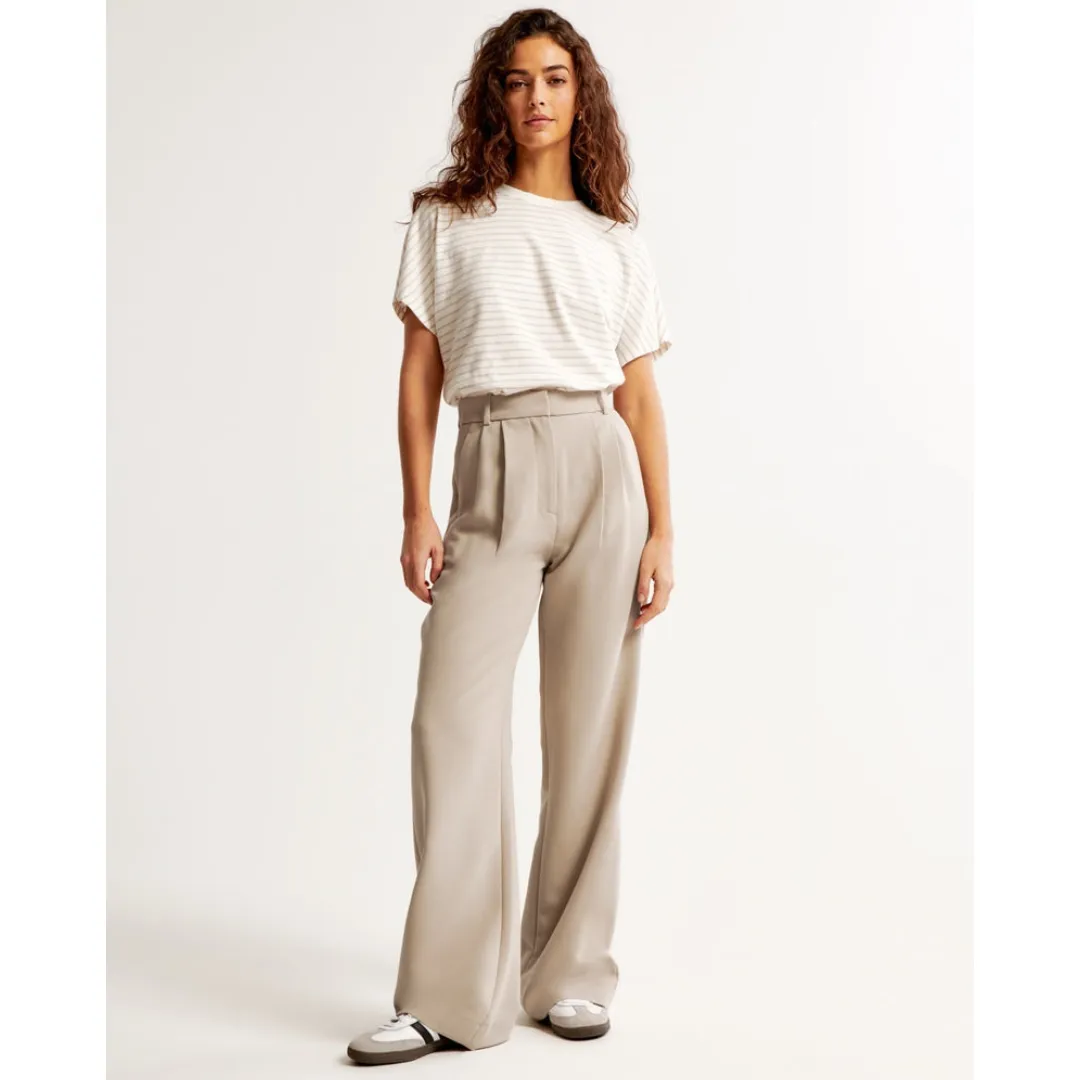 Women's High Waist Wide Leg Trousers | Comfortable