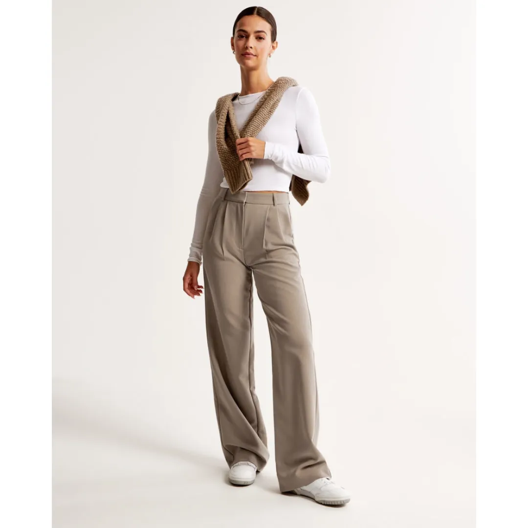Women's High Waist Wide Leg Trousers | Comfortable