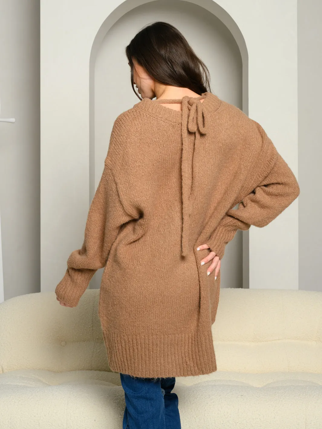 WOMEN'S LONG SLEEVE V-NECK SWEATER TOP