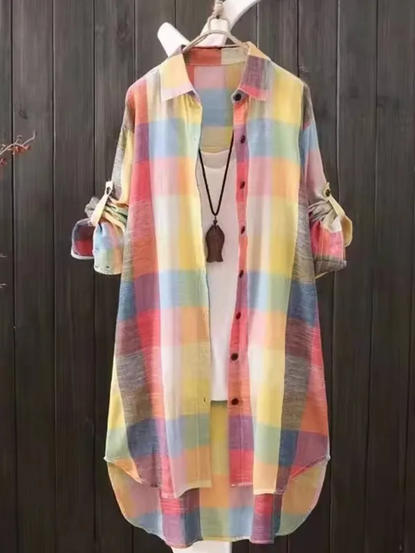 Women's Plaid Cotton Shirt