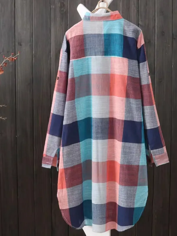 Women's Plaid Cotton Shirt